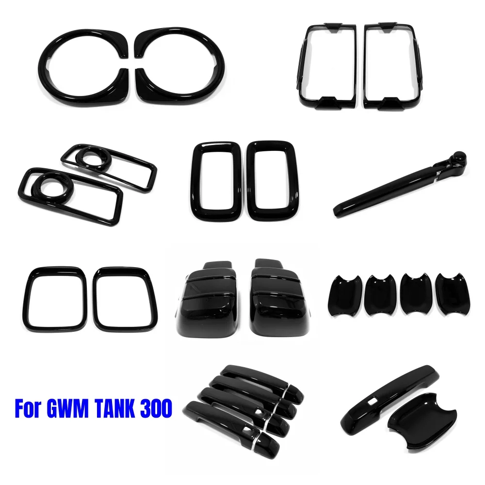 For Great Wall Tank 300 2022 2023 Full Set Black Car Exterior Trim Headlight Tail Light Cover Fog Lamp Side Mirror Handle Cover
For Great Wall Tank 300 2022 2023 Full Set Black Car Exterior Trim Headlight Tail Light Cover Fog Lamp Side Mirror Handle Cover