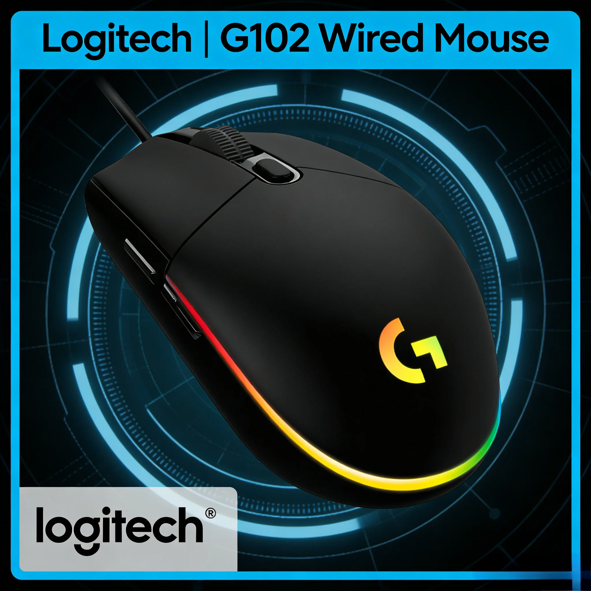 Logitech G102 Office & Game Dual-Purpose Mouse RGB Flow Lighting LIGHTSYNC