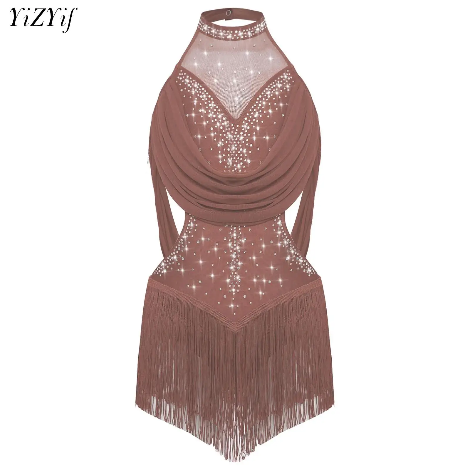 Girls Ruched Mesh Tassel Leotard Kids Tango Skirt Carnival Wear Dancewear Latin Salsa Rumba Costumes Rhinestones Dancing Dress
Girls Ruched Mesh Tassel Leotard Kids Tango Skirt Carnival Wear Dancewear Latin Salsa Rumba Costumes Rhinestones Dancing Dress