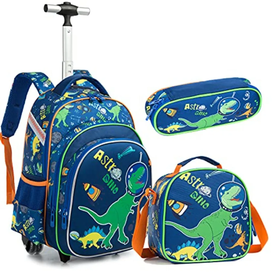School Book Bags for Girls Boys 's Luggage Dinosaur Backpack Lunch Box Boys Rolling Backpack with Wheels for Girls Trolley Back
School Book Bags for Girls Boys 's Luggage Dinosaur Backpack Lunch Box Boys Rolling Backpack with Wheels for Girls Trolley Back