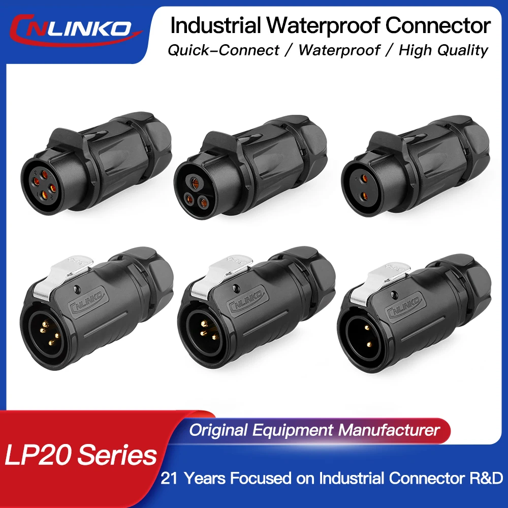 CNLINKO LP20 PBT Plastic Shell Multi-pin Circluar Docking Connector Waterproof IP68 Cable to Cable Industrial Wire Connector
CNLINKO LP20 PBT Plastic Shell Multi-pin Circluar Docking Connector Waterproof IP68 Cable to Cable Industrial Wire Connector