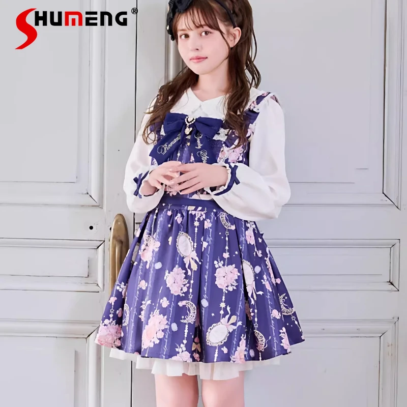 Japanese Liz Mine Mass-Produced Long-Sleeve Dress Set Autumn New Girl's Sweet Cute Bow Print Navy Collar Dress Skirt 2-Piece Set
Japanese Liz Mine Mass-Produced Long-Sleeve Dress Set Autumn New Girl's Sweet Cute Bow Print Navy Collar Dress Skirt 2-Piece Set