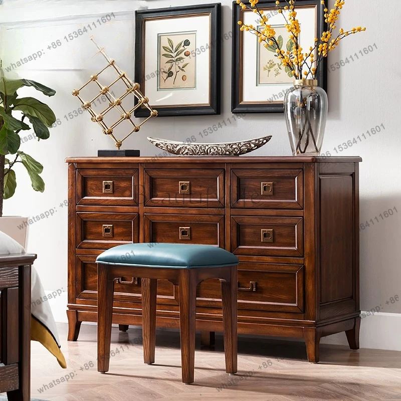 American solid wood dresser, simple and beautiful rural storage dresser, small apartment
American solid wood dresser, simple and beautiful rural storage dresser, small apartment
