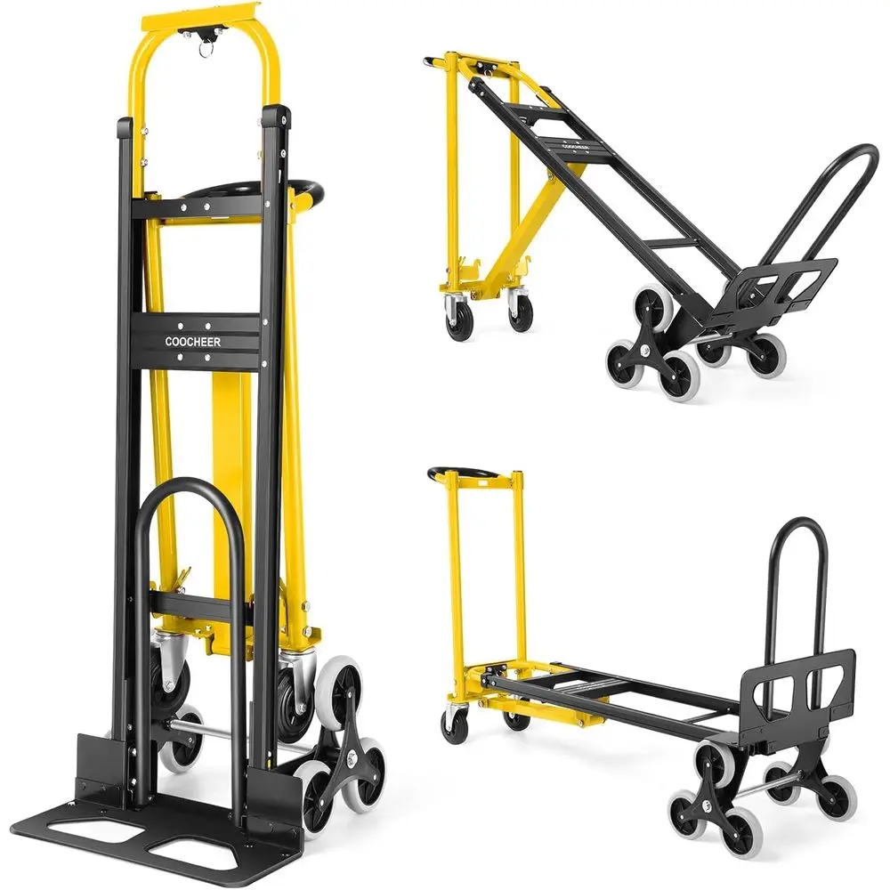 1000 lbs Capacity 3-in-1 Stair Climbing Dolly with Solid Wheels for Moving and Office Use (Yellow)
1000 lbs Capacity 3-in-1 Stair Climbing Dolly with Solid Wheels for Moving and Office Use (Yellow)