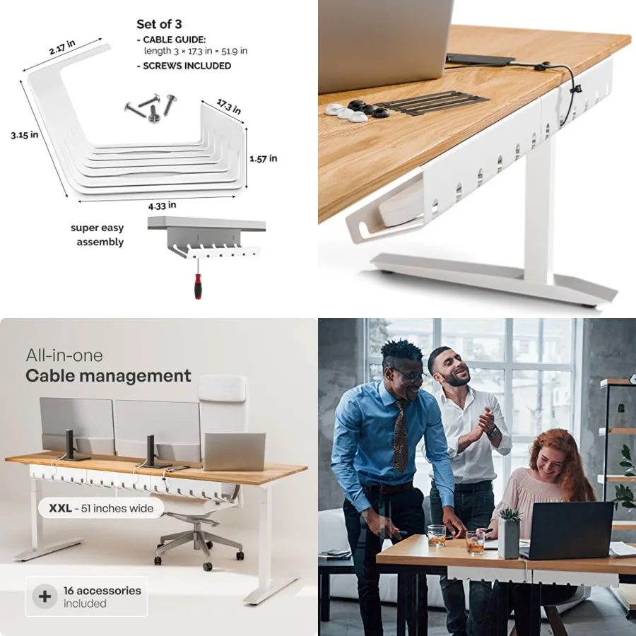 Cable Management Under Desk for Easy mounting Under-Table I - with 10X Cable Ties I Desk Organizer for fice/Home fice Table Tho
Cable Management Under Desk for Easy mounting Under-Table I - with 10X Cable Ties I Desk Organizer for fice/Home fice Table Tho