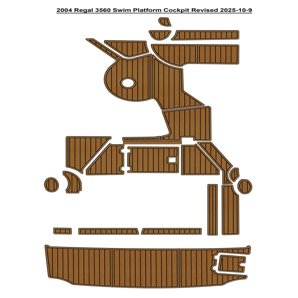 2004 Re-gal 3560 Swim Platform Cockpit Boat EVA Faux Foam Teak Floor Mat Seadek MarineMat Gatorstep Style Self Adhesive
2004 Re-gal 3560 Swim Platform Cockpit Boat EVA Faux Foam Teak Floor Mat Seadek MarineMat Gatorstep Style Self Adhesive