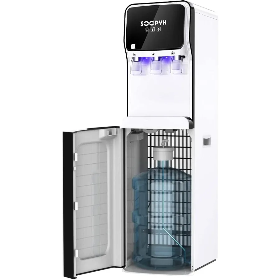 Самоочищающийся диспенсер для охлаждения воды с нижней нагрузкой для бутылки на 5 галлонов с 3 настройками температуры, оповещение о пустой бутылке, ночник
Самоочищающийся диспенсер для охлаждения воды с нижней нагрузкой для бутылки на 5 галлонов с 3 настройками температуры, оповещение о пустой бутылке, ночник