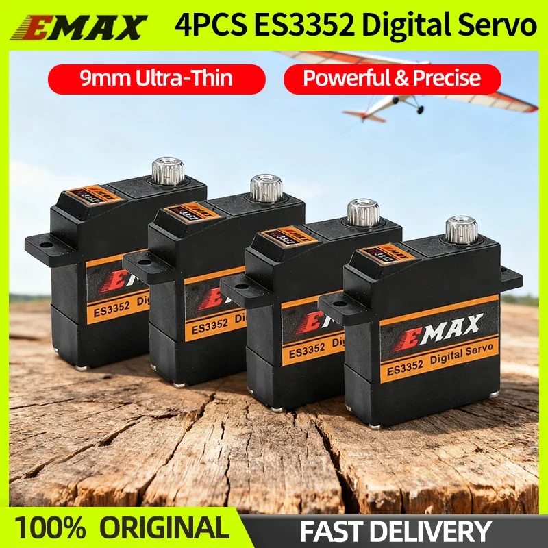 4 шт. EMAX ES3352 цифровой сервопривод мини-сервопривод с металлической шестерней 4,8-6 В для радиоуправляемого планера самолета с фиксированным крылом FPV детали дрона
4 шт. EMAX ES3352 цифровой сервопривод мини-сервопривод с металлической шестерней 4,8-6 В для радиоуправляемого планера самолета с фиксированным крылом FPV детали дрона