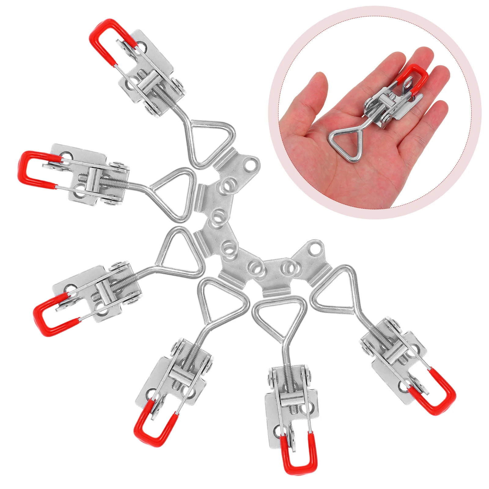 6Pcs Adjustable Toggle Latch Clamp Quick Release Heavy Duty Hand Tool Latch for Door Trunk Wooden Box Cabinet Hardware
6Pcs Adjustable Toggle Latch Clamp Quick Release Heavy Duty Hand Tool Latch for Door Trunk Wooden Box Cabinet Hardware