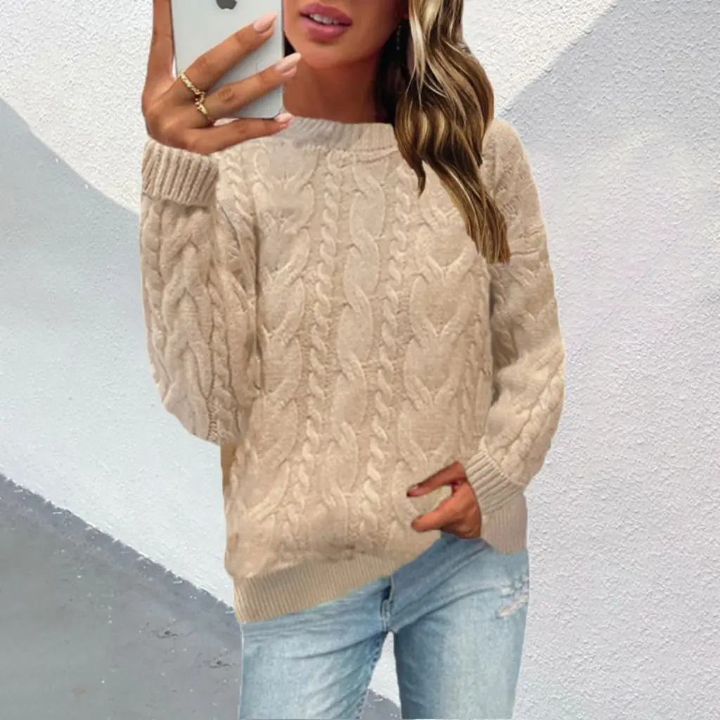 Women's Solid Color round Neck Long Sleeve Knitted Sweater Casual Autumn Winter European American Style Fashion
Women's Solid Color round Neck Long Sleeve Knitted Sweater Casual Autumn Winter European American Style Fashion