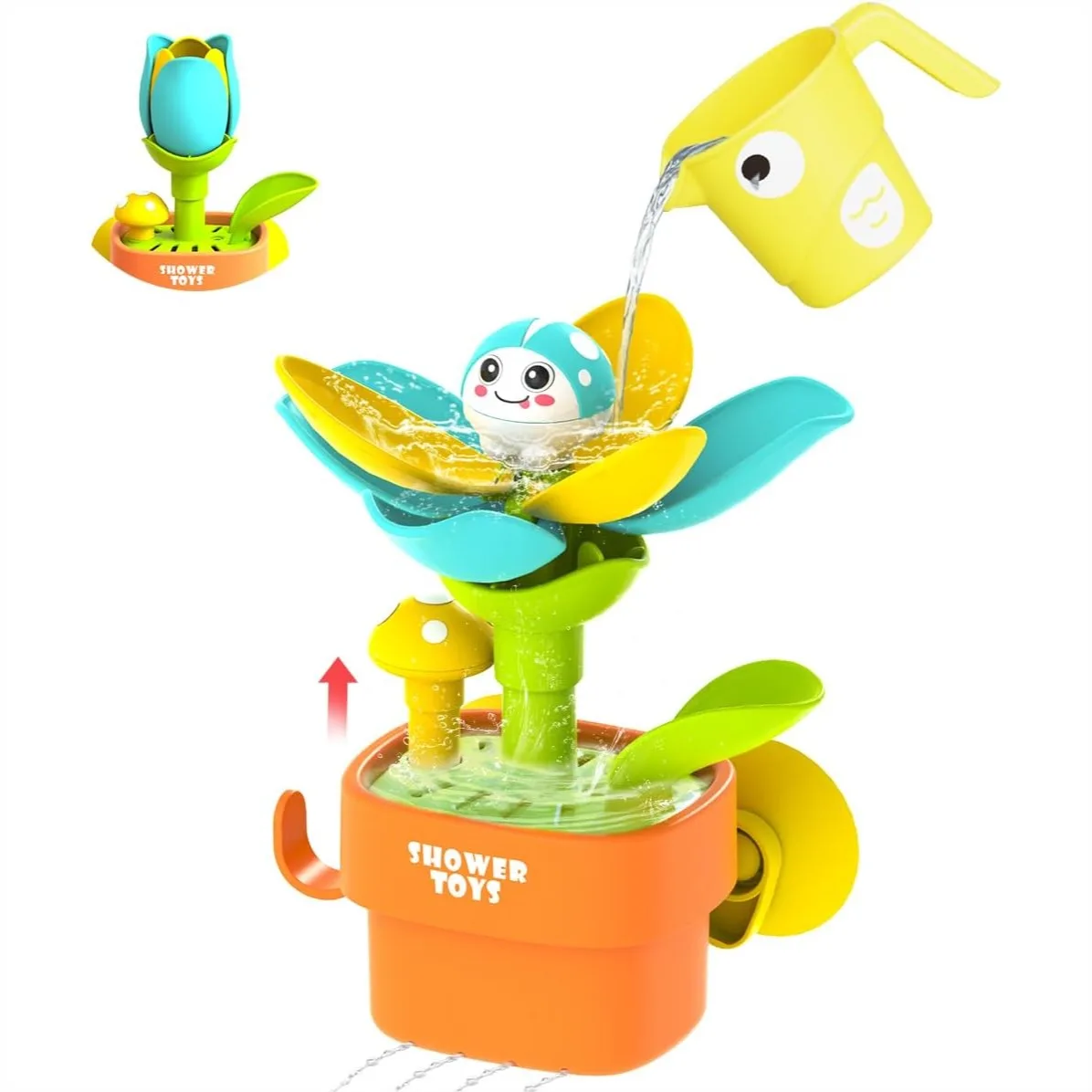 Bath Toys for Kids Ages 1-3: Flower Set with Watering Cup, Toddler Interactive Bath Toys with Strong Suction Cup, Attach to Any
Bath Toys for Kids Ages 1-3: Flower Set with Watering Cup, Toddler Interactive Bath Toys with Strong Suction Cup, Attach to Any