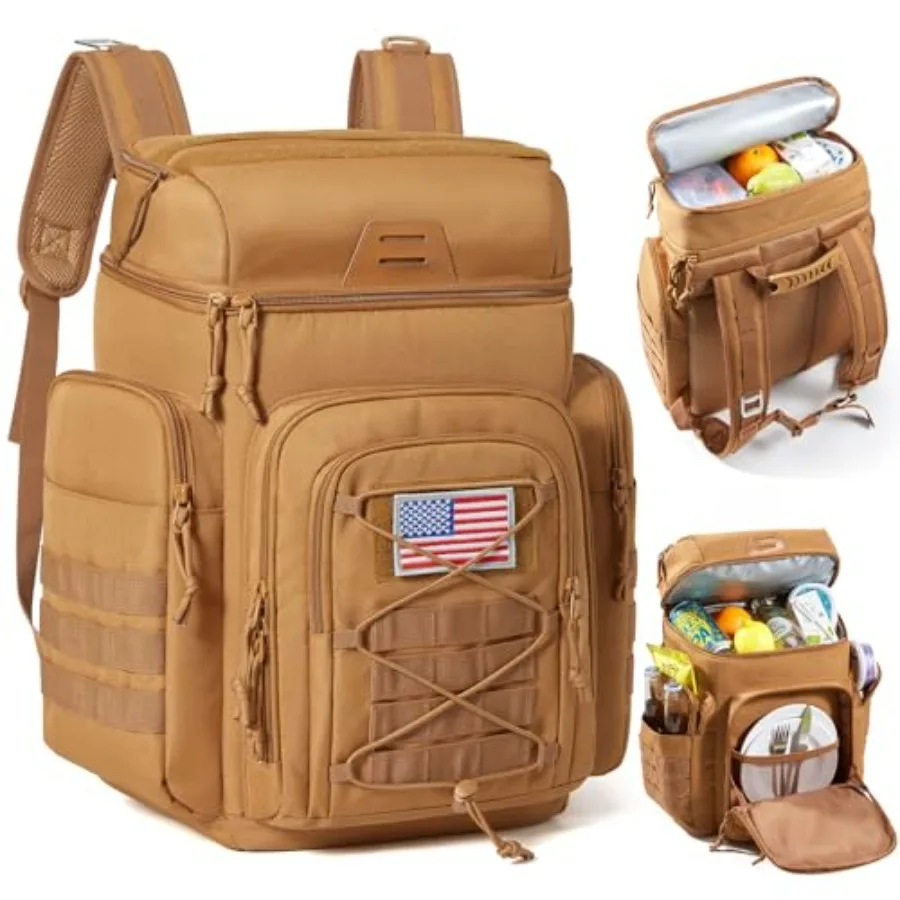 30L 42 Cans Tactical Cooler Backpack Military-Grade Insulated Back Pack with 16H Ice Retention Leakproof Multi-Pocket Cooler Ba
30L 42 Cans Tactical Cooler Backpack Military-Grade Insulated Back Pack with 16H Ice Retention Leakproof Multi-Pocket Cooler Ba