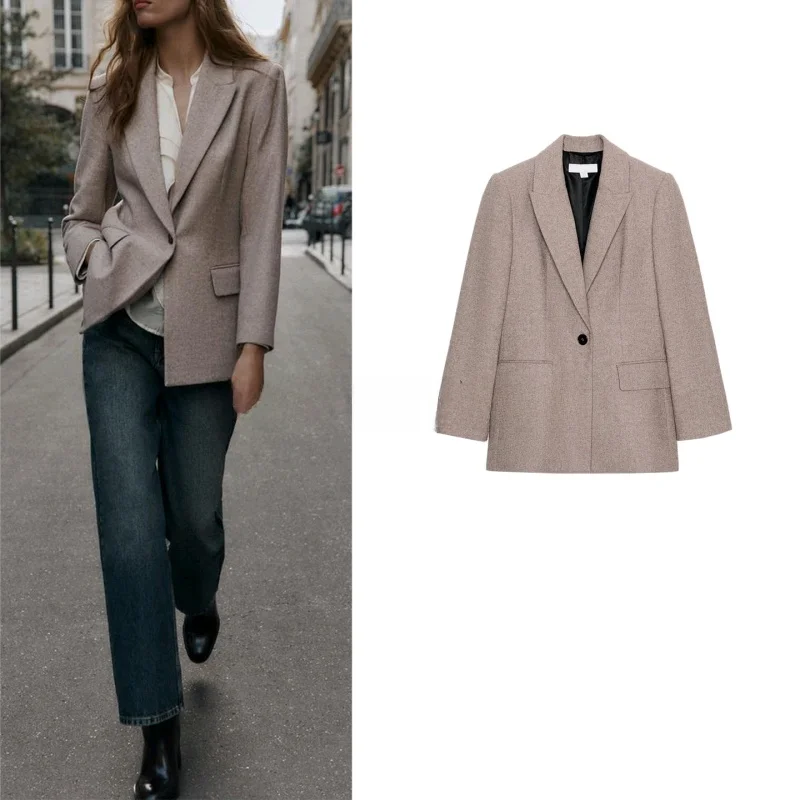 Winter New Women's Long Sve Turn-down Collar One-button oulder Pad Human Word Pattern Suit Jaet Casual Loose Polyester...
Winter New Women's Long Sve Turn-down Collar One-button oulder Pad Human Word Pattern Suit Jaet Casual Loose Polyester...
