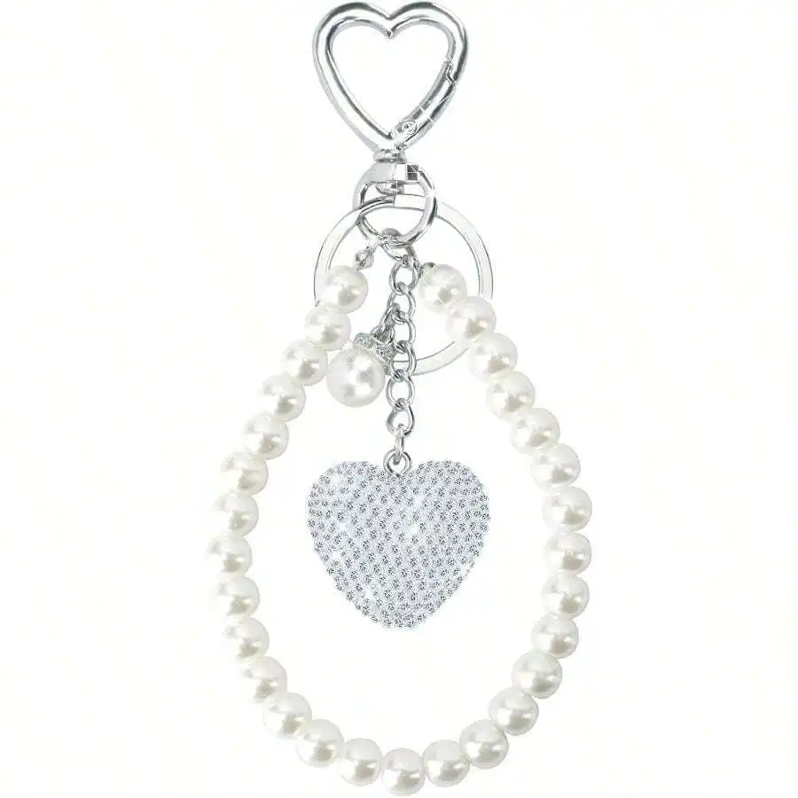 Pearl Chain Keychain With Crystal Heart Pendant For Women Handbag Car Keys Wallet
Pearl Chain Keychain With Crystal Heart Pendant For Women Handbag Car Keys Wallet