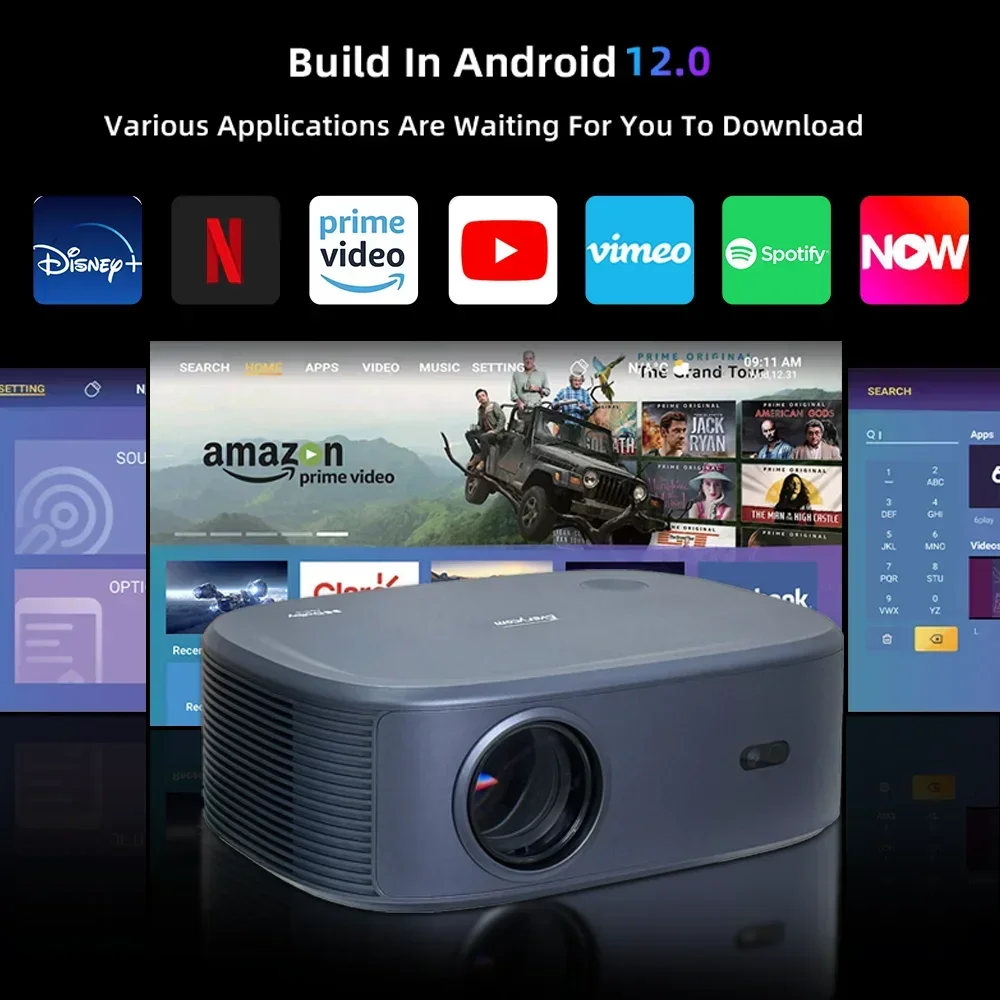 Проектор Everycom HQ9W Ultra Best HD LED, видеопроектор, HD-проектор, 1080p, домашний кинотеатр, Android 12, смарт-проектор 4K
Проектор Everycom HQ9W Ultra Best HD LED, видеопроектор, HD-проектор, 1080p, домашний кинотеатр, Android 12, смарт-проектор 4K