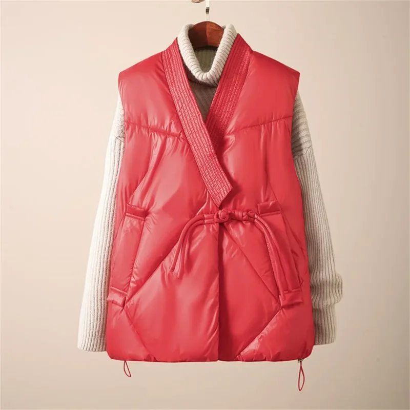 Autumn Winter Women V-Neck Thicken Cotton Vest Coat Lady Sleeveless Short Jacket Female Waistcoat Outewear Down Cotton Vest 3469
Autumn Winter Women V-Neck Thicken Cotton Vest Coat Lady Sleeveless Short Jacket Female Waistcoat Outewear Down Cotton Vest 3469