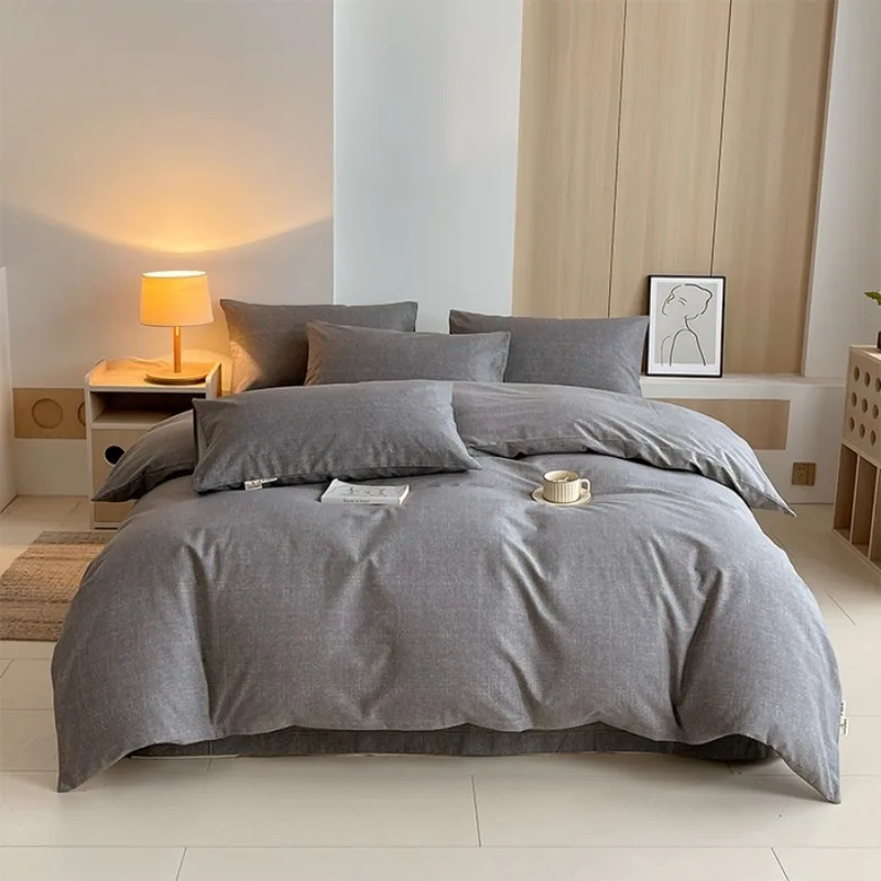 100% pure cotton old coarse cloth four-piece set simple summer cotton thickened mattress bed sheet
100% pure cotton old coarse cloth four-piece set simple summer cotton thickened mattress bed sheet