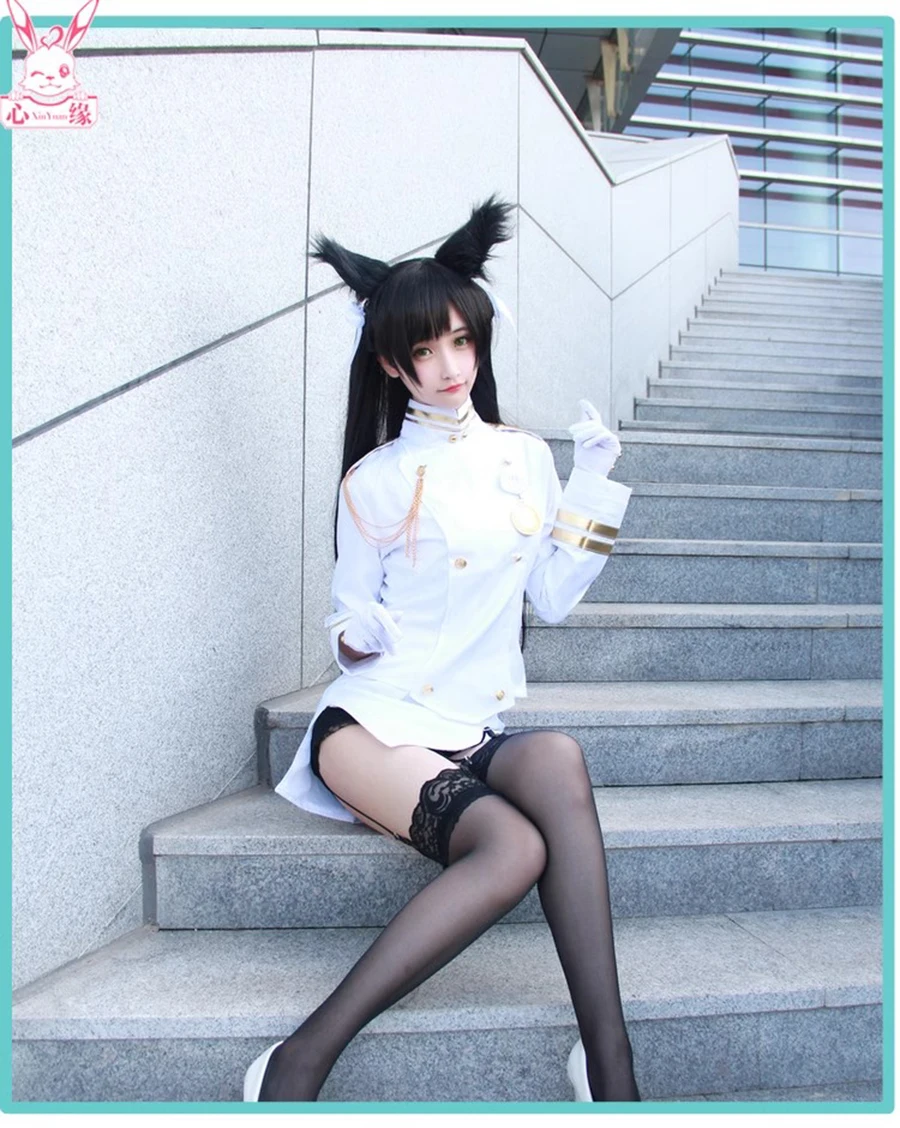 elegant white high-neck cosplay dress with lace socks for Azur Lane Azur Lane
elegant white high-neck cosplay dress with lace socks for Azur Lane Azur Lane
