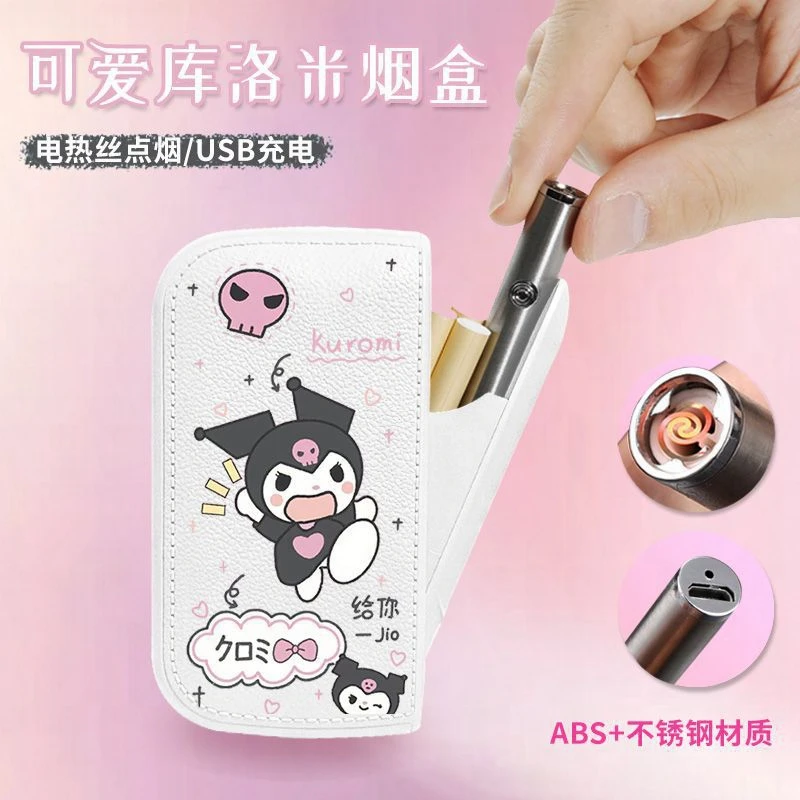 Portable kuromi waterproof Imitation Leather Cigarette Case with USB Electronic Lighter,Cigarette Tool Gifts,HelloKitty Lighters
Portable kuromi waterproof Imitation Leather Cigarette Case with USB Electronic Lighter,Cigarette Tool Gifts,HelloKitty Lighters