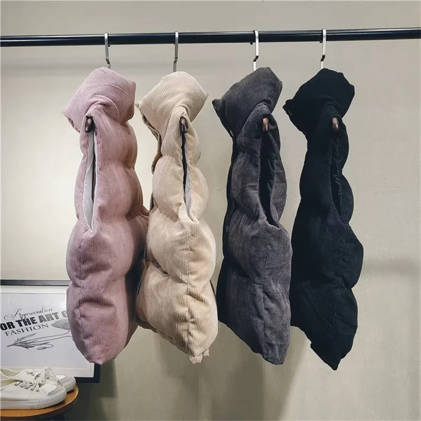 2025 Autumn Winter Women Corduroy Vest Big Size Female Standing Collar Cotton Vests Lady Short Warm Sleeveless Coat Outwear 2475
2025 Autumn Winter Women Corduroy Vest Big Size Female Standing Collar Cotton Vests Lady Short Warm Sleeveless Coat Outwear 2475