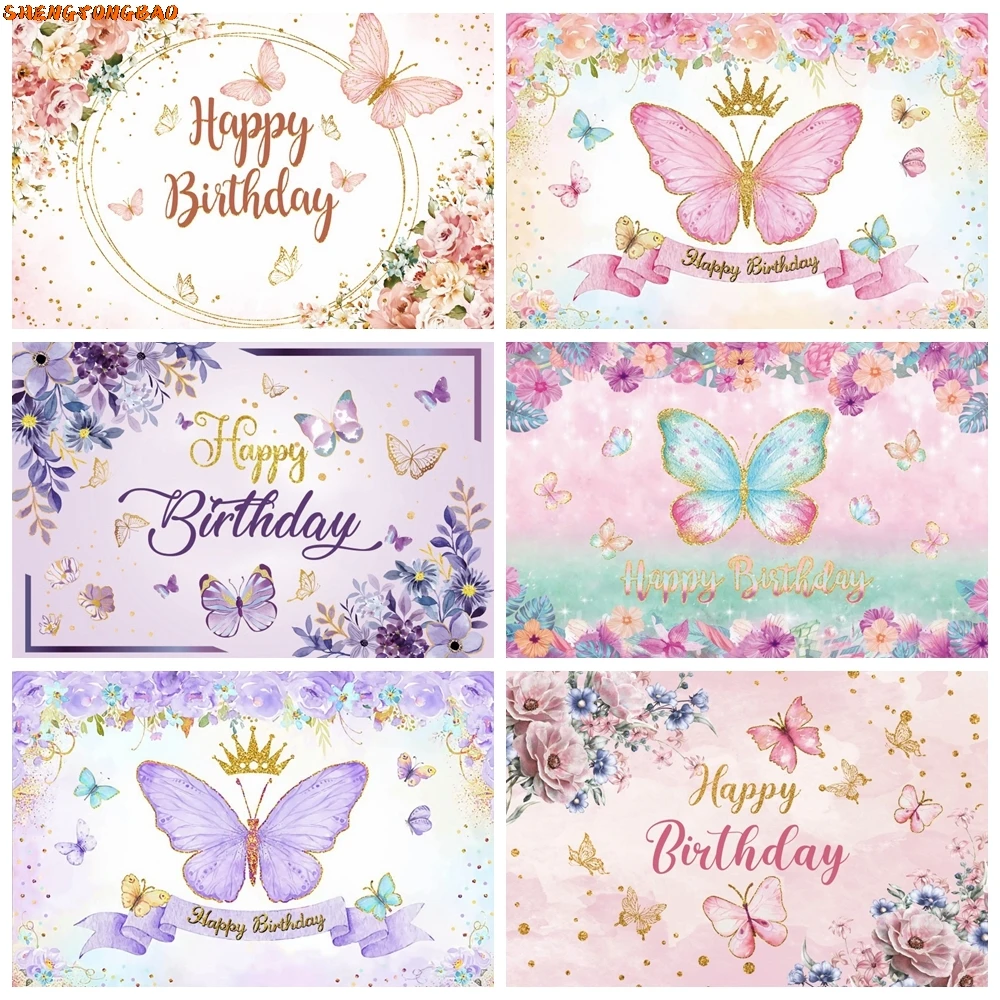Cartoon Butterfly Backdrop Photography Girl First Birthday Party Flower Gold Dots Baby Shower Photo Background For Photo Studio
Cartoon Butterfly Backdrop Photography Girl First Birthday Party Flower Gold Dots Baby Shower Photo Background For Photo Studio