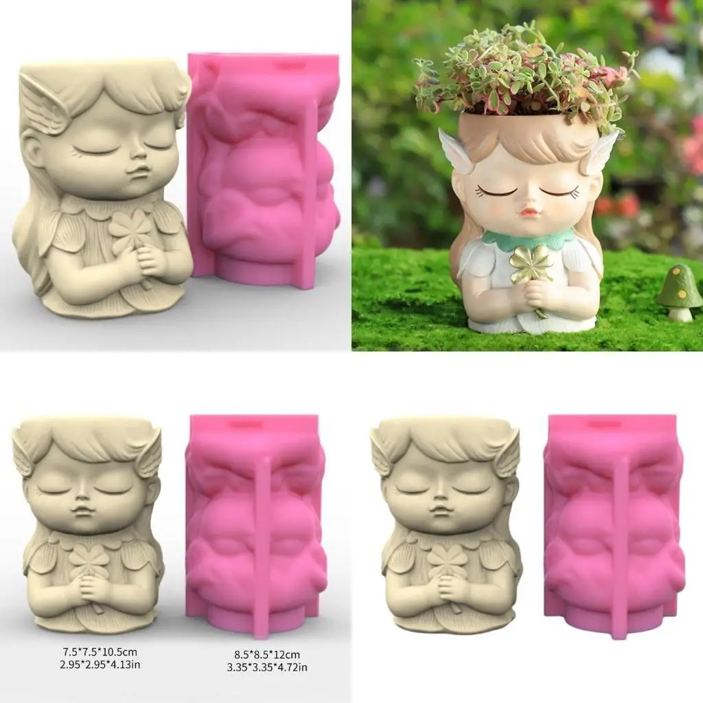 J78F Elf Girl Pen Holder Silicone Mold Table Ornament Planter Flowerpot Molds Epoxy Resin Mold DIY Plaster Making
J78F Elf Girl Pen Holder Silicone Mold Table Ornament Planter Flowerpot Molds Epoxy Resin Mold DIY Plaster Making