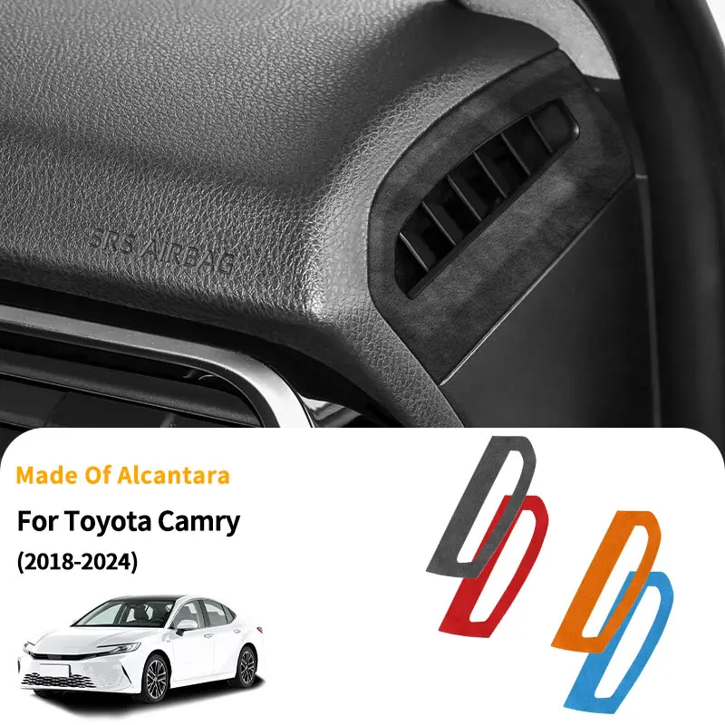 For Toyota Camry (2018-2024) Dashboard Panel Side Air Vent Outlet Trim Frame Sticker Made of Alcantara Car Interior Accessories
For Toyota Camry (2018-2024) Dashboard Panel Side Air Vent Outlet Trim Frame Sticker Made of Alcantara Car Interior Accessories