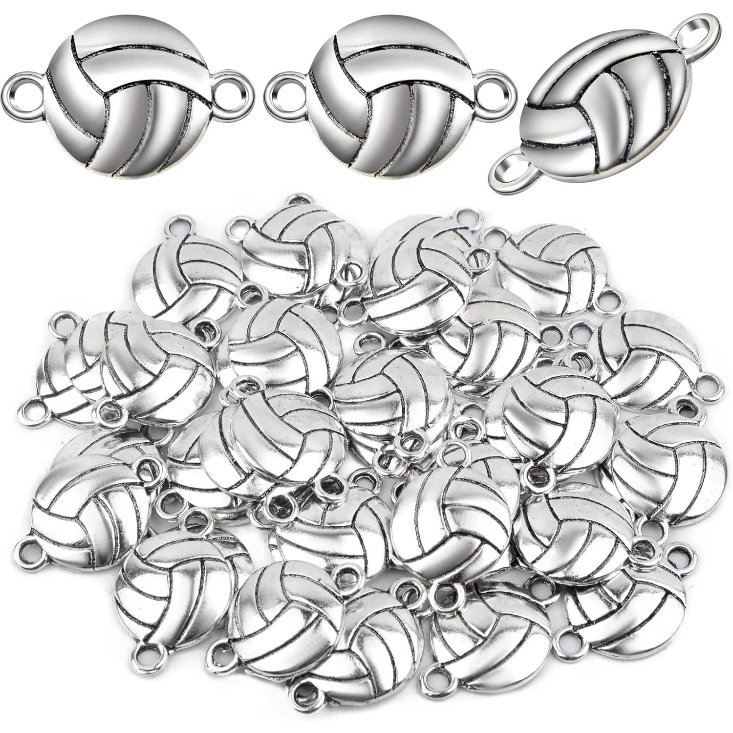 50 шт., подвески для волейбола, разъемы, винтажный сплав, спортивная тема, мяч, подвески, звенья, принадлежности для рукоделия, браслет, изготовление ювелирных изделий
50 шт., подвески для волейбола, разъемы, винтажный сплав, спортивная тема, мяч, подвески, звенья, принадлежности для рукоделия, браслет, изготовление ювелирных изделий