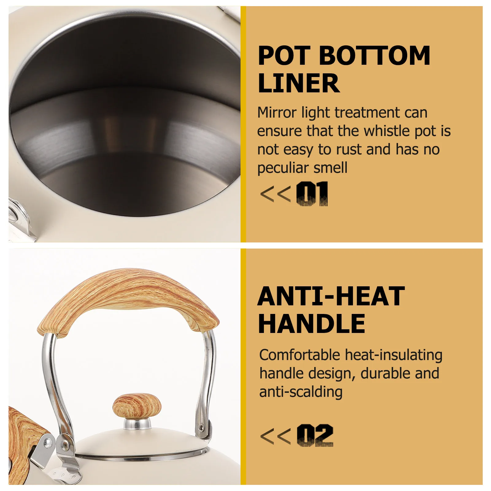 Чайник для воды из нержавеющей стали, утолщенные бытовые чайники, автоматический чайник со свистком, мощный класс, длительный срок службы
Чайник для воды из нержавеющей стали, утолщенные бытовые чайники, автоматический чайник со свистком, мощный класс, длительный срок службы