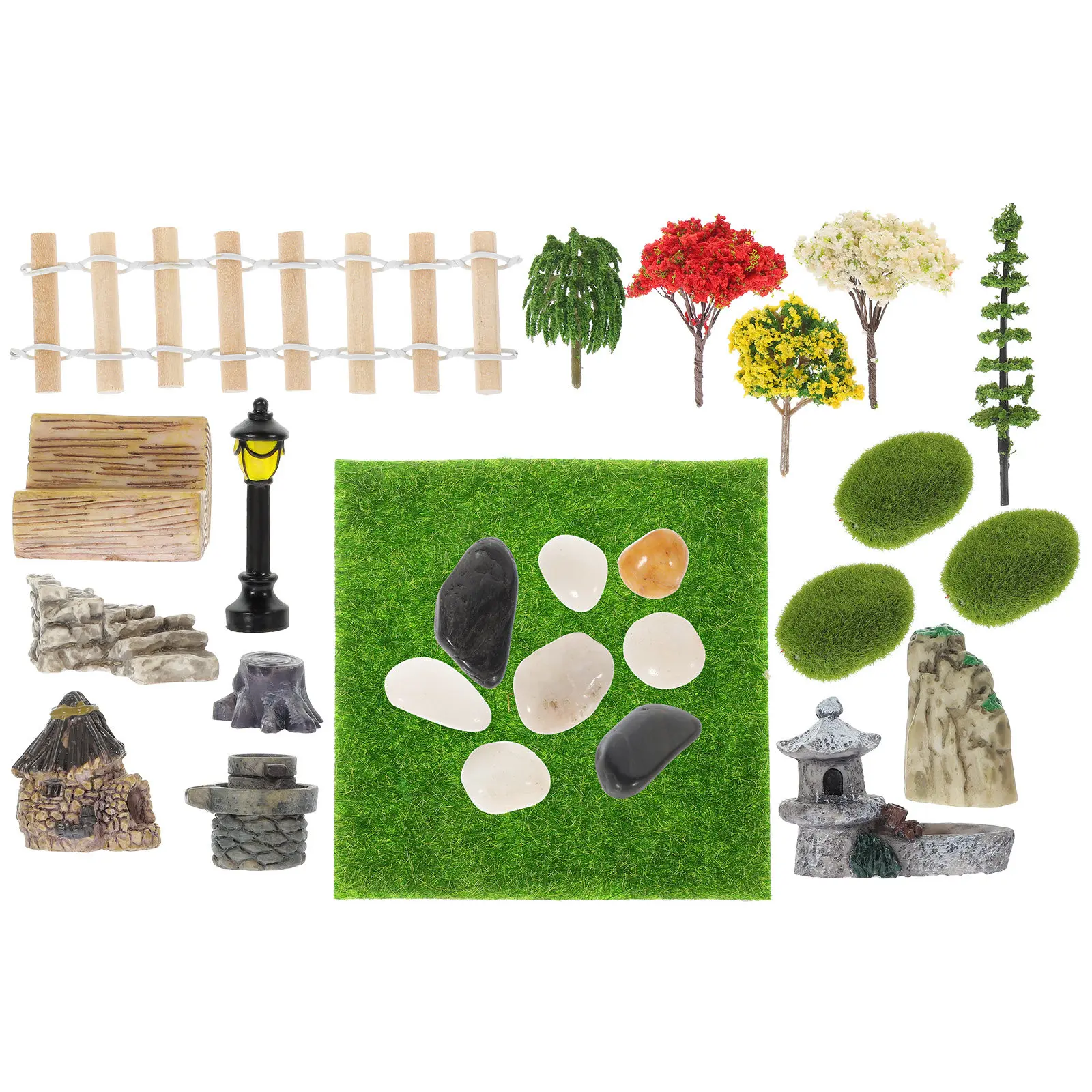 1Set Mini Lawn Plastic Courtyard Decor Simulation Yard Accessories Miniature Landscape Fence Street Lamp Decoration for Small
1Set Mini Lawn Plastic Courtyard Decor Simulation Yard Accessories Miniature Landscape Fence Street Lamp Decoration for Small