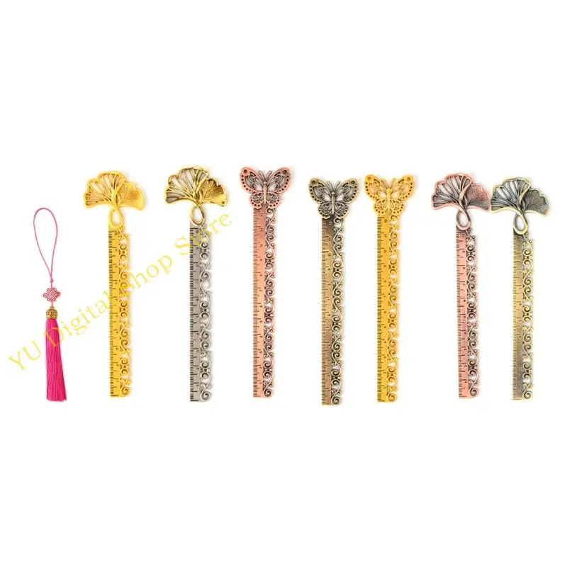 96BA Metal Craft Book mark Ruler Elegant Tassels, Perfect Gift for Students Stationery Collectors Measuring Ruler Book mark
96BA Metal Craft Book mark Ruler Elegant Tassels, Perfect Gift for Students Stationery Collectors Measuring Ruler Book mark