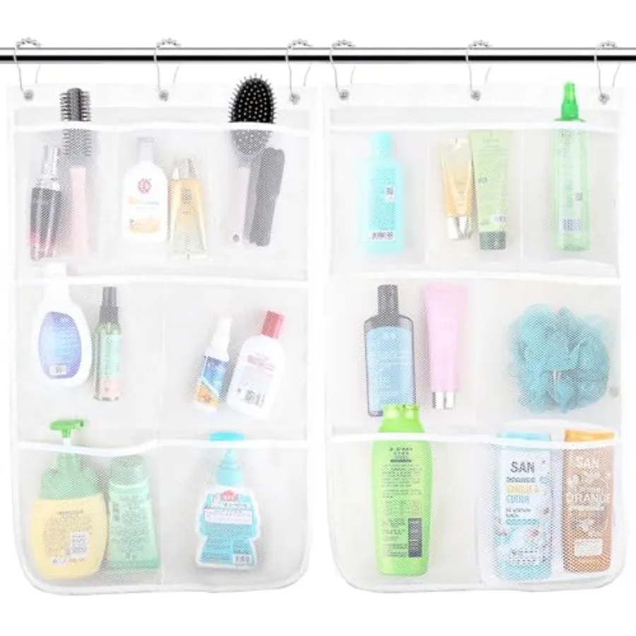 Mesh Shower Caddy Hanging, 7 Pockets Hanging Bathroom Organizer with Quick Dry Mesh, Portable, Can Store Soap, Loofah Shampoo a
Mesh Shower Caddy Hanging, 7 Pockets Hanging Bathroom Organizer with Quick Dry Mesh, Portable, Can Store Soap, Loofah Shampoo a