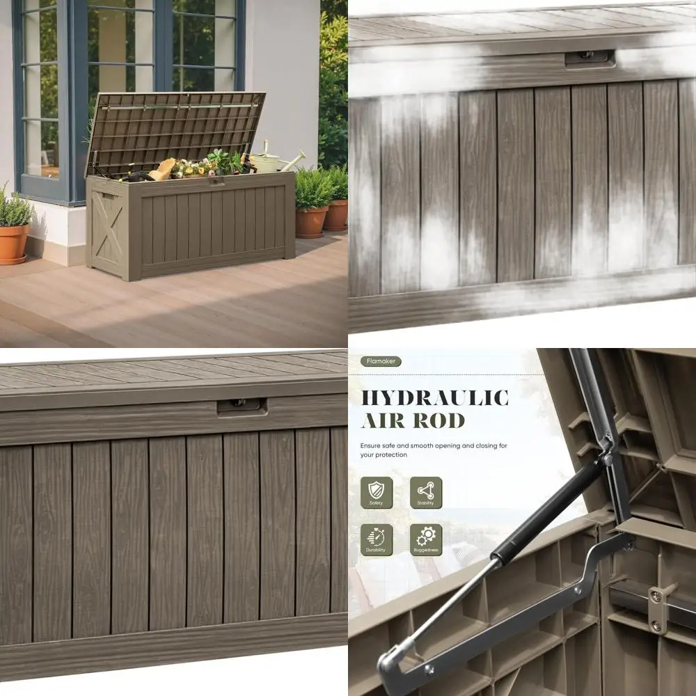 Большой ящик для хранения из полимерной смолы на 120 галлонов – водонепроницаемый коричневый контейнер для аксессуаров для патио, сада и бассейна
Большой ящик для хранения из полимерной смолы на 120 галлонов – водонепроницаемый коричневый контейнер для аксессуаров для патио, сада и бассейна