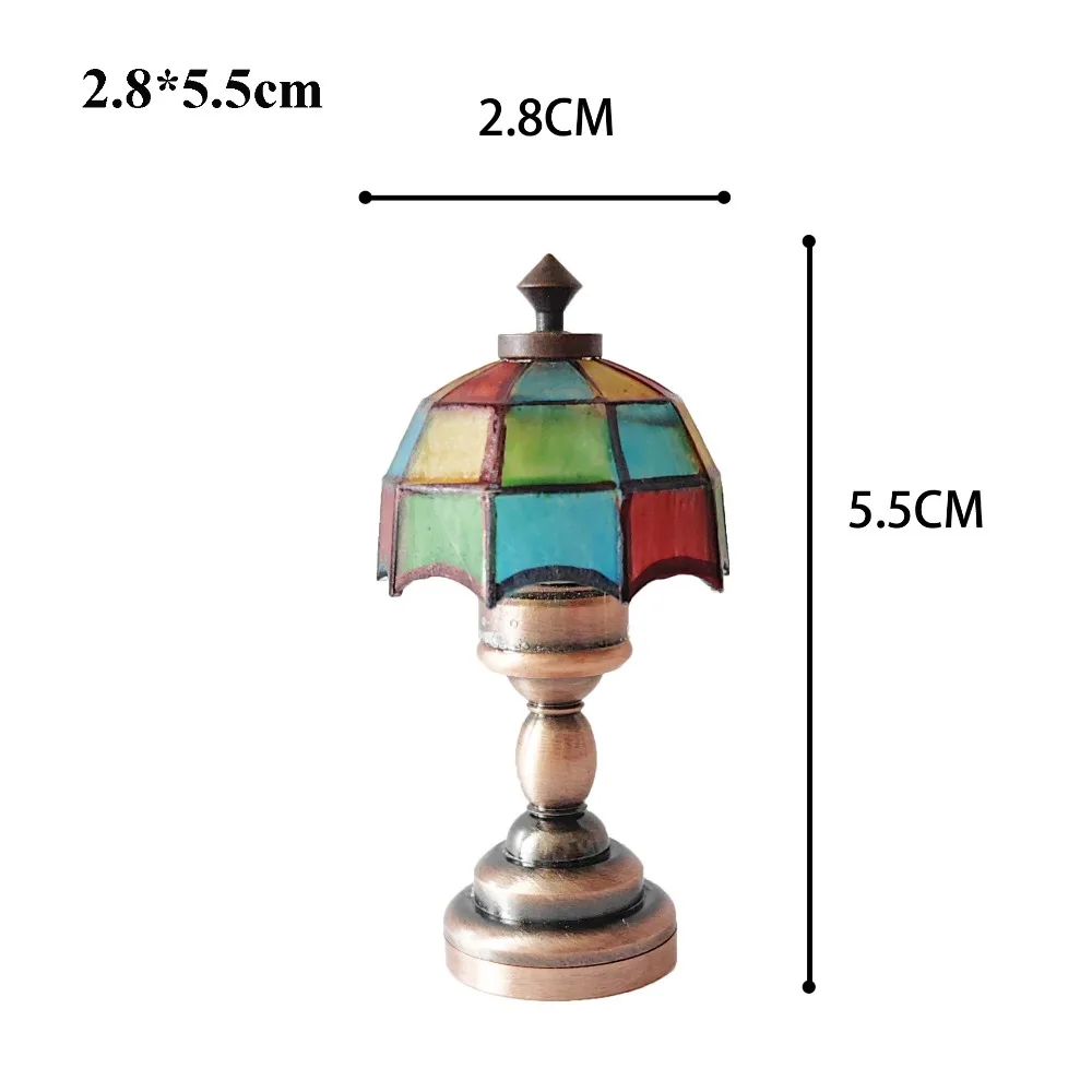 New 1:12 Dollhouse Colored Glass Lamp Mini 7 Styles Miniature LED Golden Light DIY Lighting Model Doll House Accessories
New 1:12 Dollhouse Colored Glass Lamp Mini 7 Styles Miniature LED Golden Light DIY Lighting Model Doll House Accessories