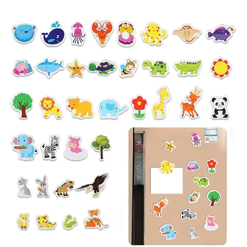 12PCS Animal Fridge Magnet Fish Crab Flower Wooden Fridge Magnet 3D Cartoon Sticker Toy for Kids DIY Office Whiteboard Gadget
12PCS Animal Fridge Magnet Fish Crab Flower Wooden Fridge Magnet 3D Cartoon Sticker Toy for Kids DIY Office Whiteboard Gadget