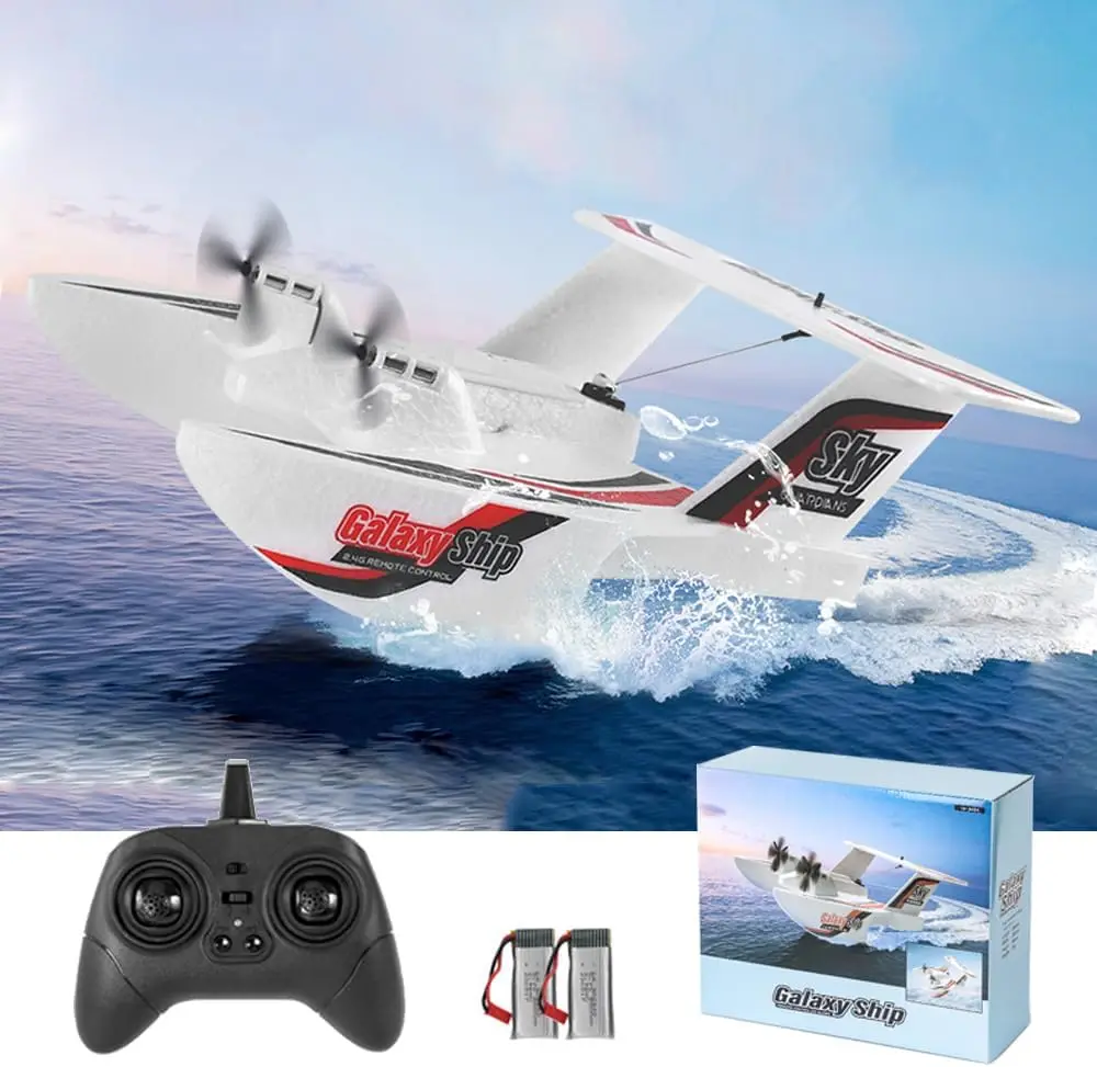 3CH Remote Control Triphibian Airplane for Water, Land & Air - 2.4GHz Seaplane Glider Floatplane with 6-Axis Gyro and 2 Batteries for Adults
3CH Remote Control Triphibian Airplane for Water, Land & Air - 2.4GHz Seaplane Glider Floatplane with 6-Axis Gyro and 2 Batteries for Adults