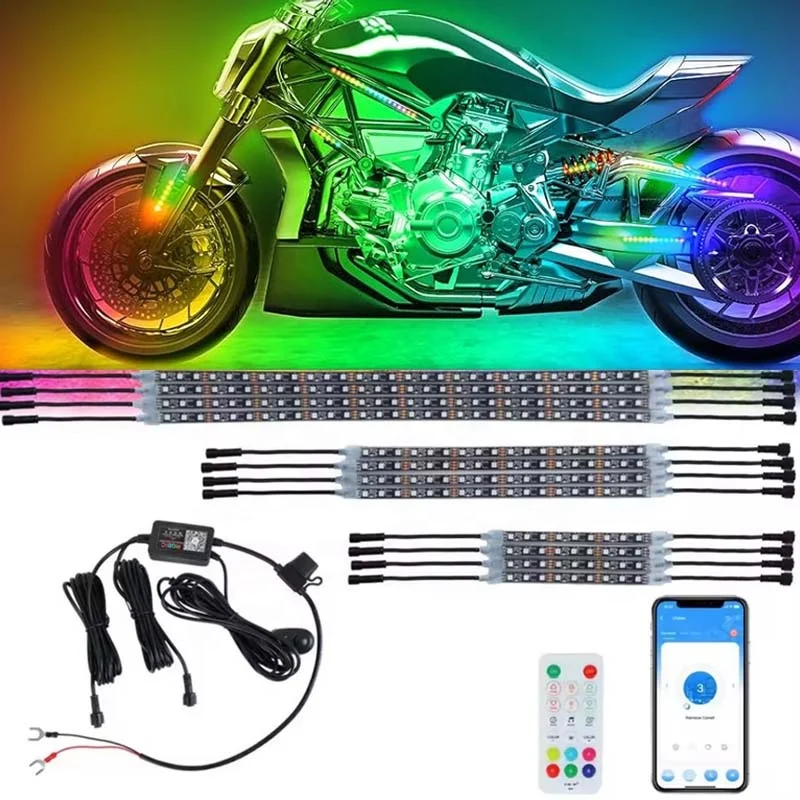 Motorcycle Underglow Light Kit IP68 Waterproof APP Remote Control
Motorcycle Underglow Light Kit IP68 Waterproof APP Remote Control