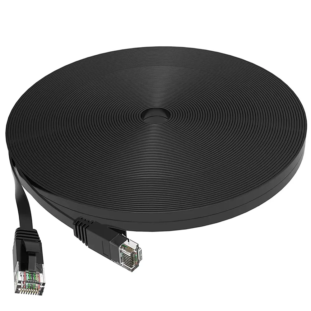 Cat 6 Ethernet Cable 1000M Network, Slim long Flat Internet LAN Patch Cord, Cat6 Solid High Speed weatherproof Cable for Router
Cat 6 Ethernet Cable 1000M Network, Slim long Flat Internet LAN Patch Cord, Cat6 Solid High Speed weatherproof Cable for Router
