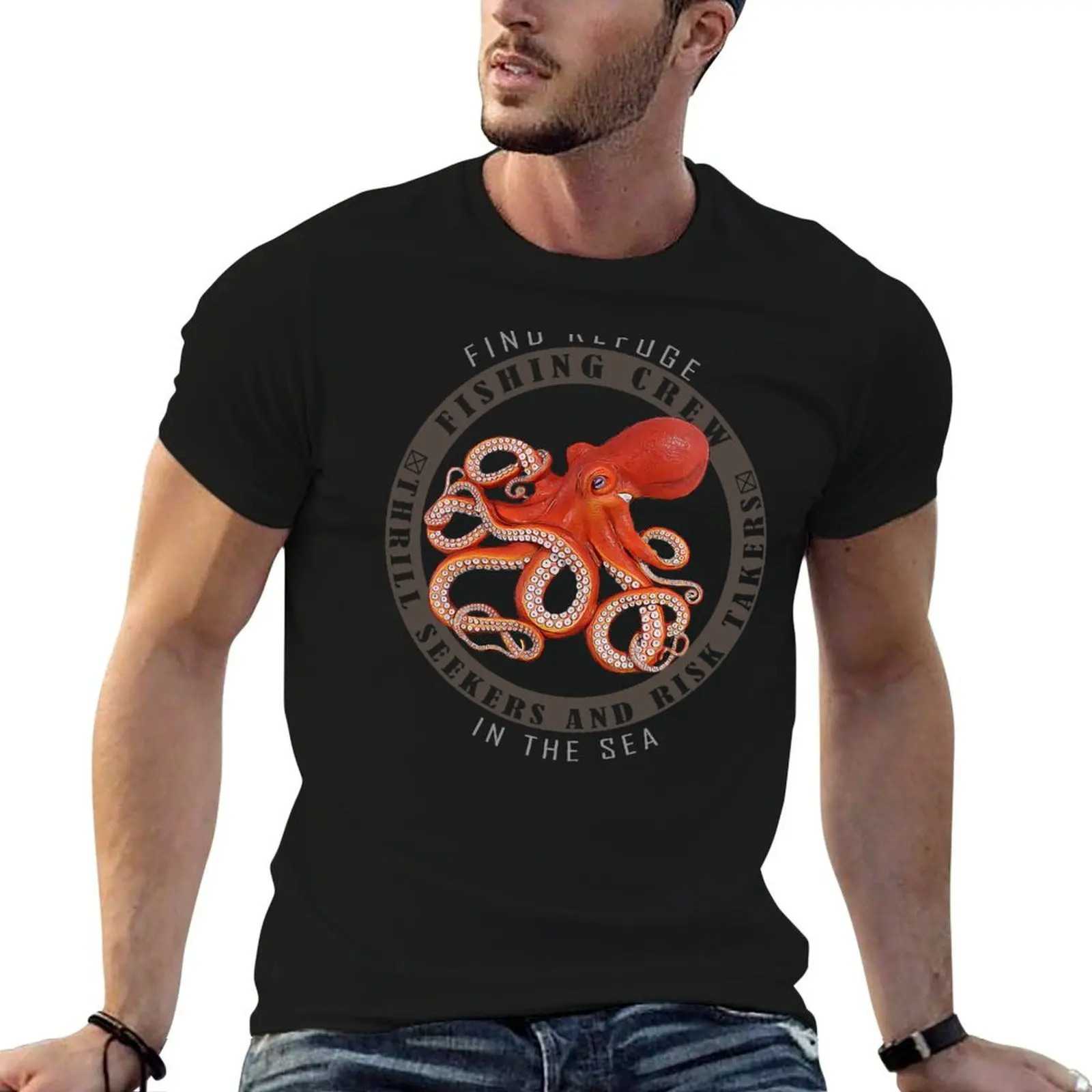 Fishing crew Octopus T-Shirt essential t shirt man t shirt heavy cotton T-Shirt 
Fishing crew Octopus T-Shirt essential t shirt man t shirt heavy cotton T-Shirt