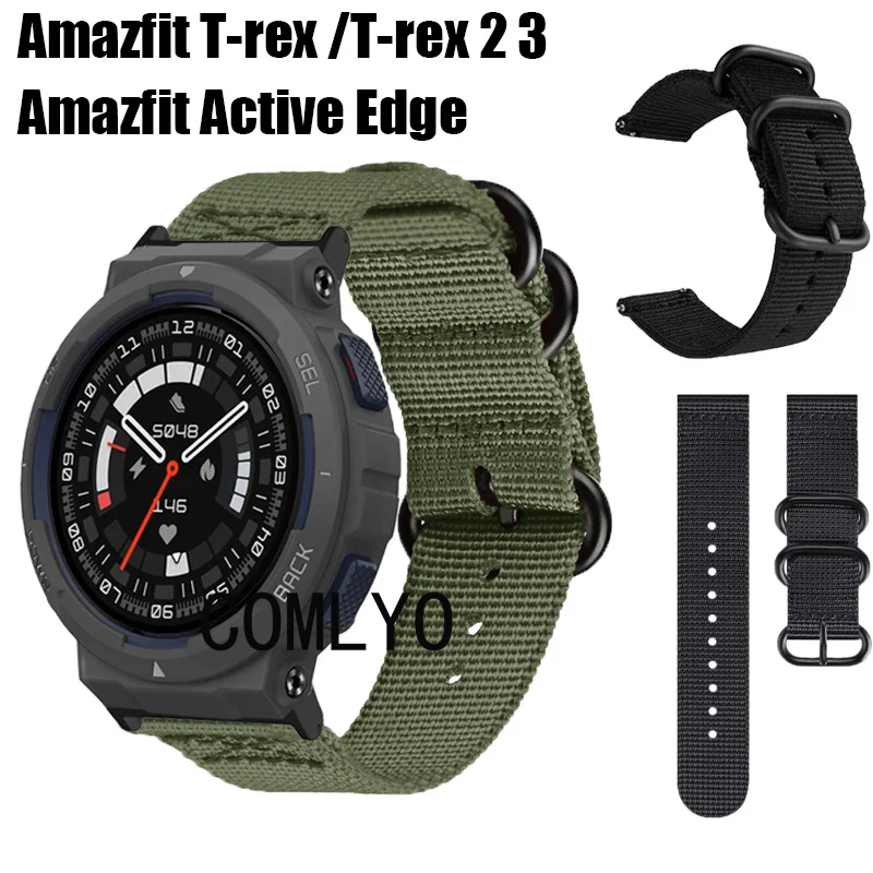 Для Amazfit Active Edge T-rex 3 2, ремешок для умных часов, мягкий нейлоновый холщовый ремень, ремешок для часов, женские и мужские аксессуары
Для Amazfit Active Edge T-rex 3 2, ремешок для умных часов, мягкий нейлоновый холщовый ремень, ремешок для часов, женские и мужские аксессуары
