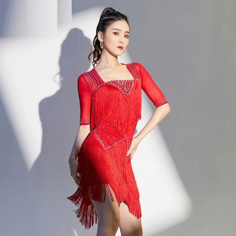 X112 Latin Dance Skirt's Rumba Dancing Tassel Dress Female Lombard Dance Dress Practice Performance Tassel Skirt Tassel Dress
X112 Latin Dance Skirt's Rumba Dancing Tassel Dress Female Lombard Dance Dress Practice Performance Tassel Skirt Tassel Dress