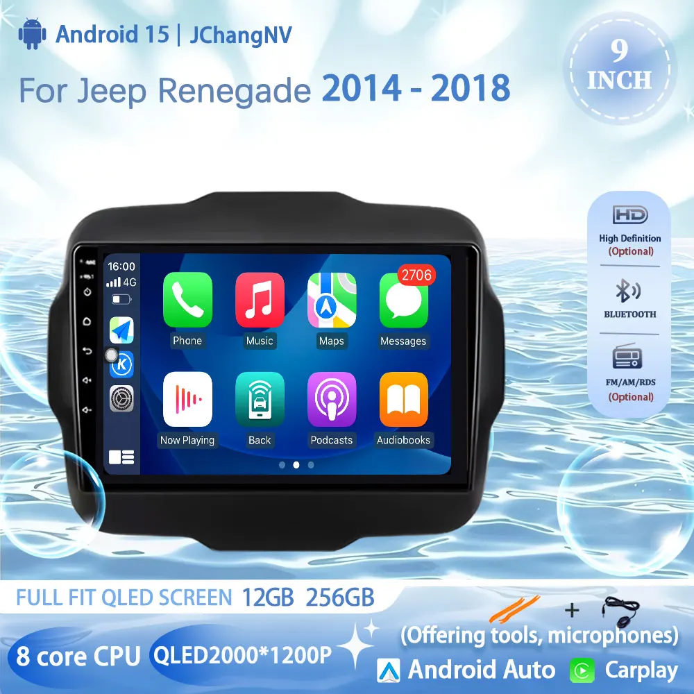 Android 15 Carplay Auto For Jeep Renegade 2014 2015 2016 2017 2018 Car Radio Multimedia Video Player Navigation GPS 4G WIFI GPS
Android 15 Carplay Auto For Jeep Renegade 2014 2015 2016 2017 2018 Car Radio Multimedia Video Player Navigation GPS 4G WIFI GPS