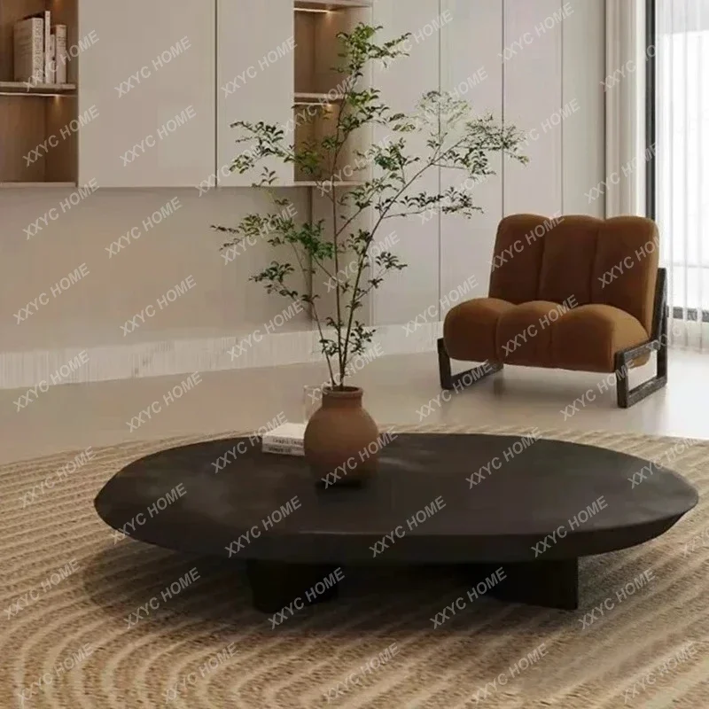 A Medieval micro cement round coffee table Nordic simple oval coffee table solid wood art oval coffee table
A Medieval micro cement round coffee table Nordic simple oval coffee table solid wood art oval coffee table