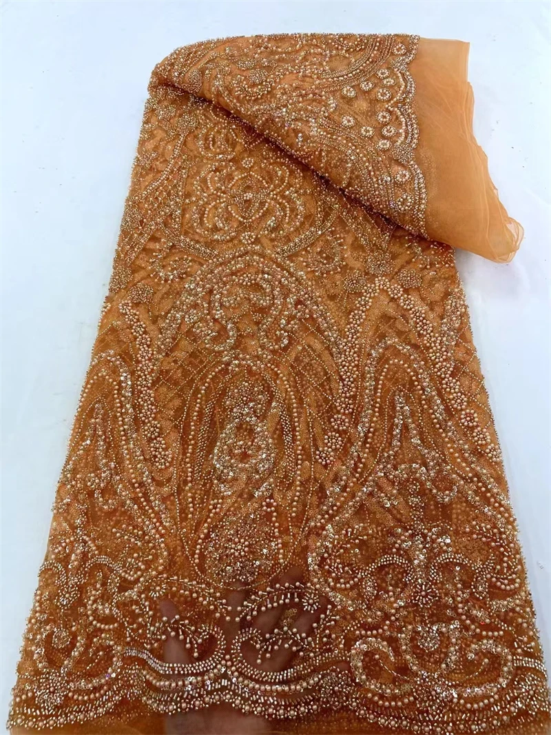 African Sequins Beaded Lace Fabric for Wedding Dress, Groom Lace Fabric, French and Nigerian, High Quality, 5 Yards, 2024
African Sequins Beaded Lace Fabric for Wedding Dress, Groom Lace Fabric, French and Nigerian, High Quality, 5 Yards, 2024