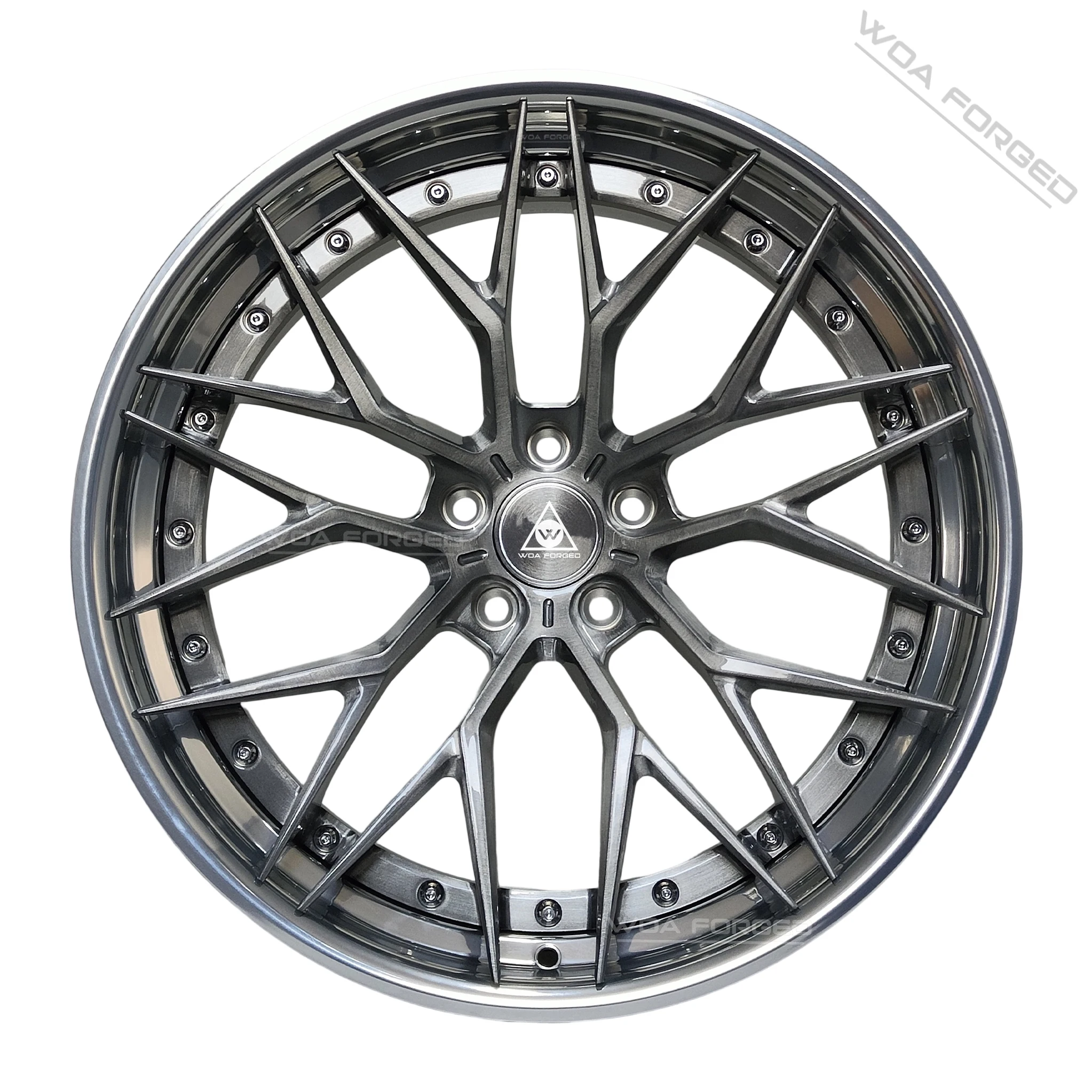 High Quality Style 2-Piece Gunmetal Brushed Silver Deep Dish Forged Wheels 5x114.3 5x120 for BMW 5 Series benz E Class Audi A6
High Quality Style 2-Piece Gunmetal Brushed Silver Deep Dish Forged Wheels 5x114.3 5x120 for BMW 5 Series benz E Class Audi A6