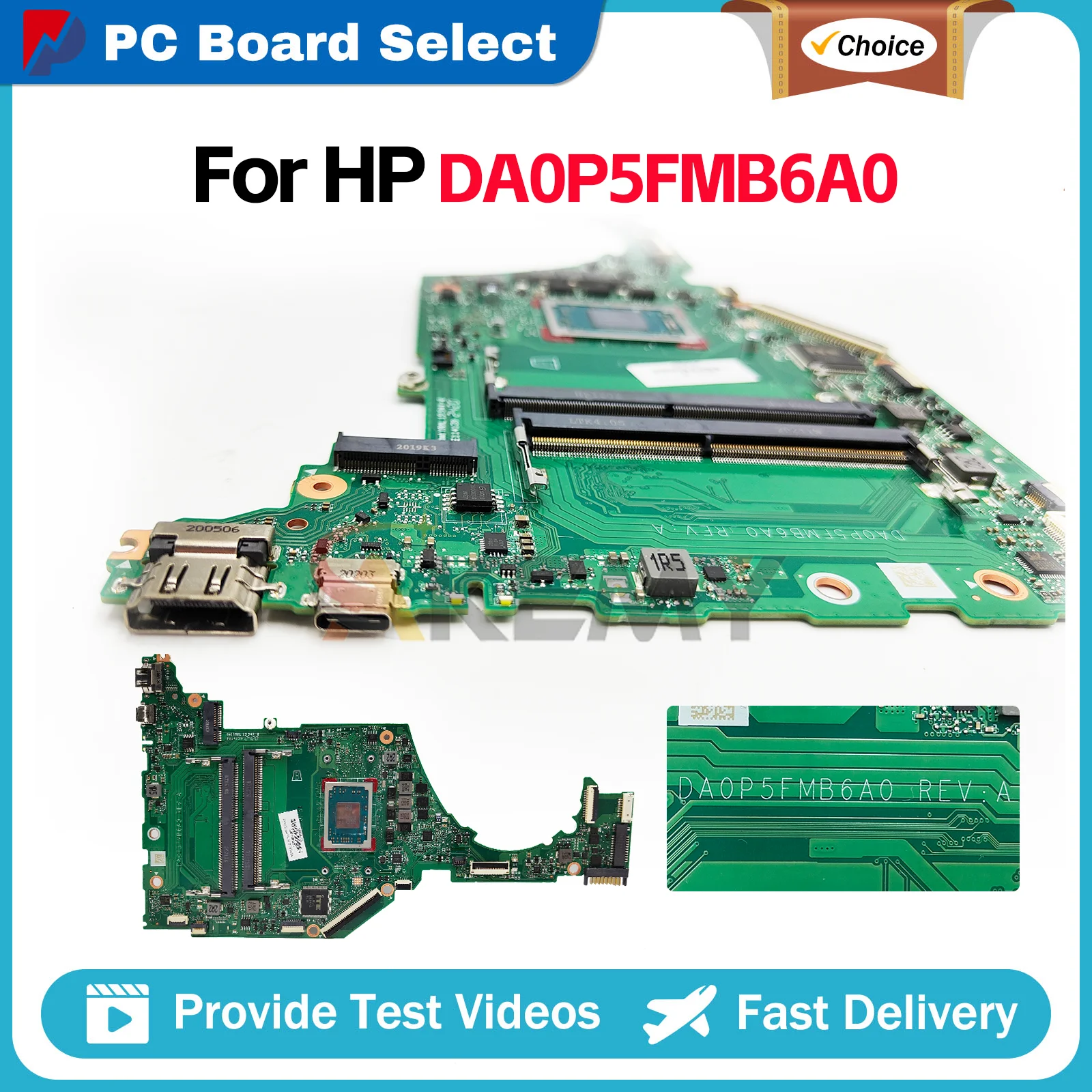 DA0P5FMB6E0 DA0P5EMB6E0 DA0P5FMB6A0 For HP laptop motherboard 15S-EQ 15-EQ 15-EF R3 R5 R7 CPU With DDR4 100% Tested OK