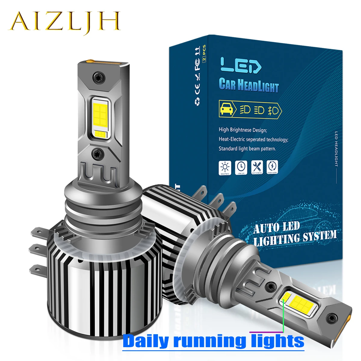 H15 LED car light Bulb High-power Model Bulb 30000lm 300w Pair Packaging Comes With Daytime Running Lights
H15 LED car light Bulb High-power Model Bulb 30000lm 300w Pair Packaging Comes With Daytime Running Lights