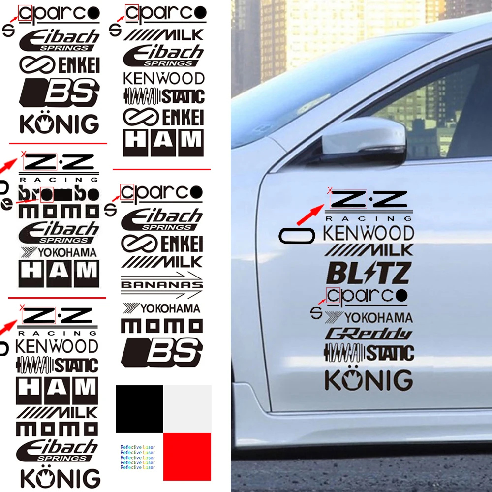 5/6/7/8/9Pcs Reflective Racing Door Stickers Set Car Brand Sponsor Vinyl Decals Kit Automobile Accessories
5/6/7/8/9Pcs Reflective Racing Door Stickers Set Car Brand Sponsor Vinyl Decals Kit Automobile Accessories