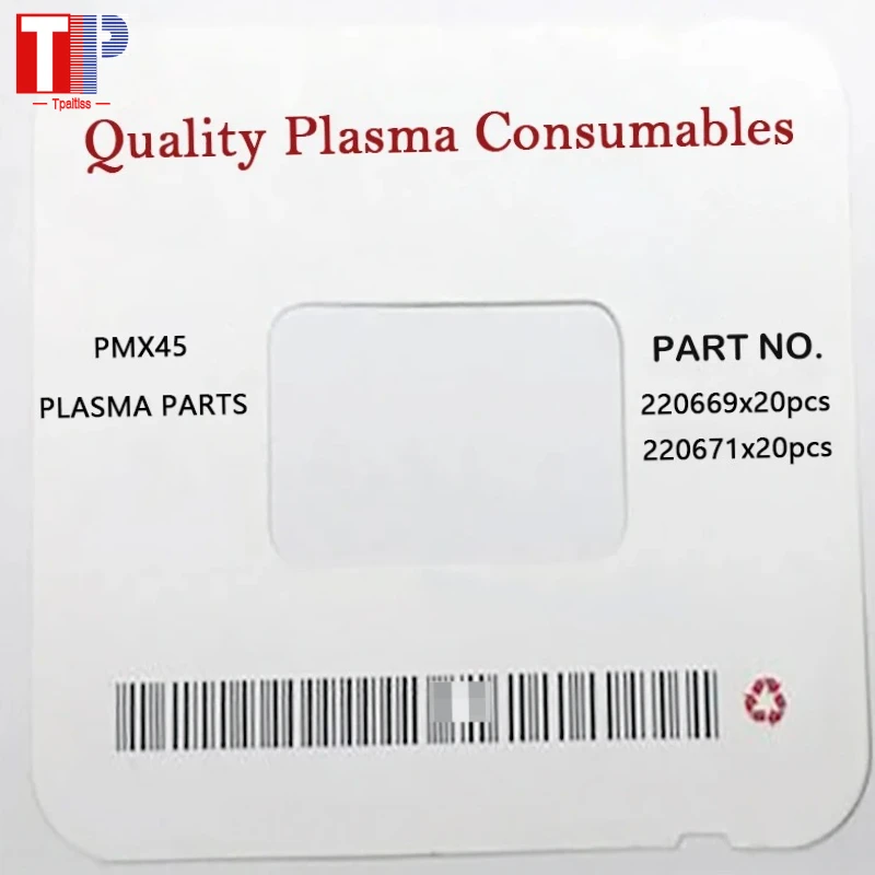 New 220669 220671 HMX 45 Cutting Torch Consumables Tips Electrodes 45Amp 40pcs Pack 
New 220669 220671 HMX 45 Cutting Torch Consumables Tips Electrodes 45Amp 40pcs Pack