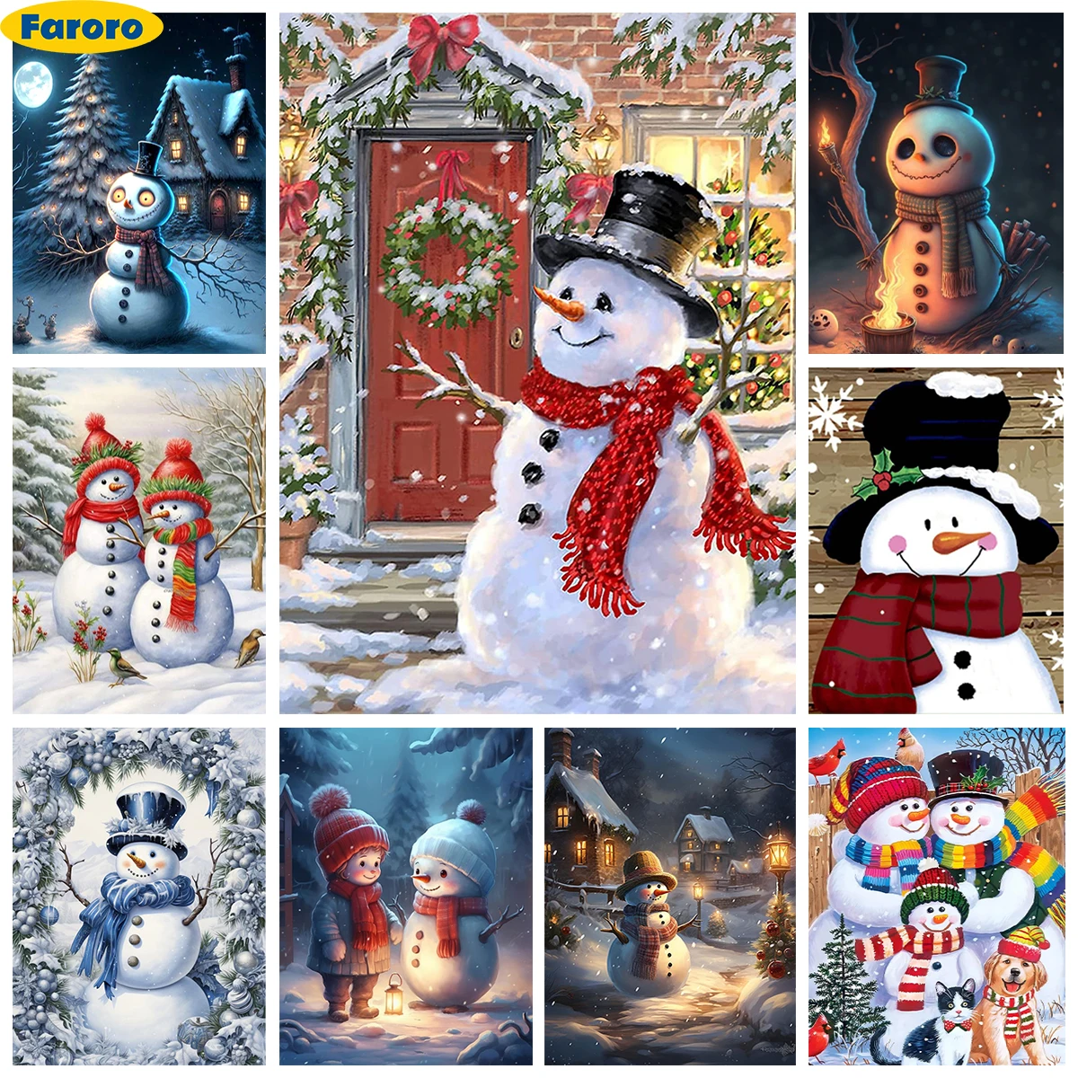 Cute Snowman 5D Diamond Painting Snow Scene Diy Diamond Embroidery Cross Stitch Christmas Home Wall Decor Handmade Child Gift
Cute Snowman 5D Diamond Painting Snow Scene Diy Diamond Embroidery Cross Stitch Christmas Home Wall Decor Handmade Child Gift